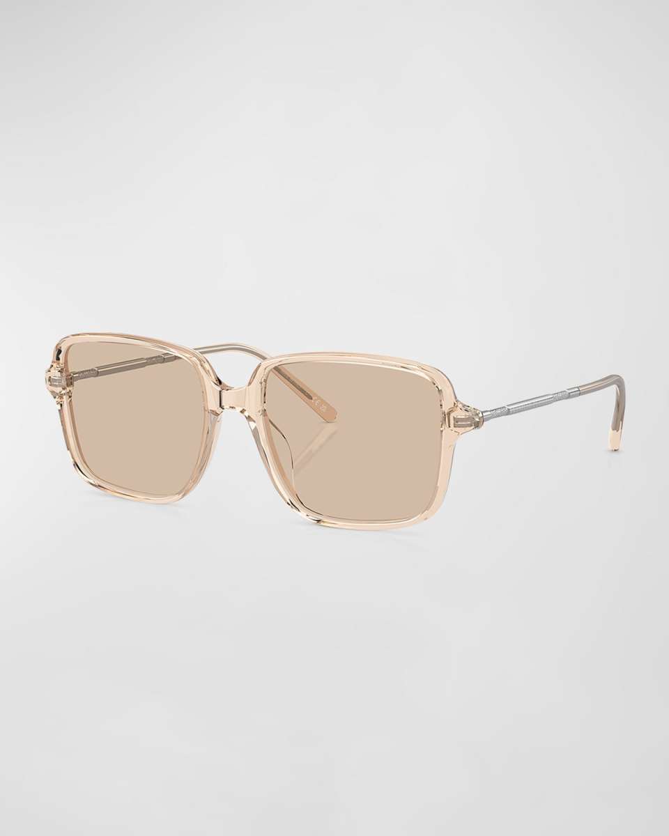 Sleek Acetate & Plastic Square Sunglasses